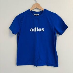 Madewell Women's Royal Blue 'adios' Tee
